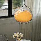 Caramel Dome Chrome Pendant Lamp