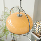 Caramel Dome Chrome Pendant Lamp