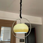 Caramel Dome Chrome Pendant Lamp