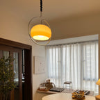 Caramel Dome Chrome Pendant Lamp
