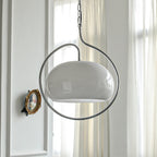 Caramel Dome Chrome Pendant Lamp