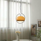 Caramel Dome Chrome Pendant Lamp
