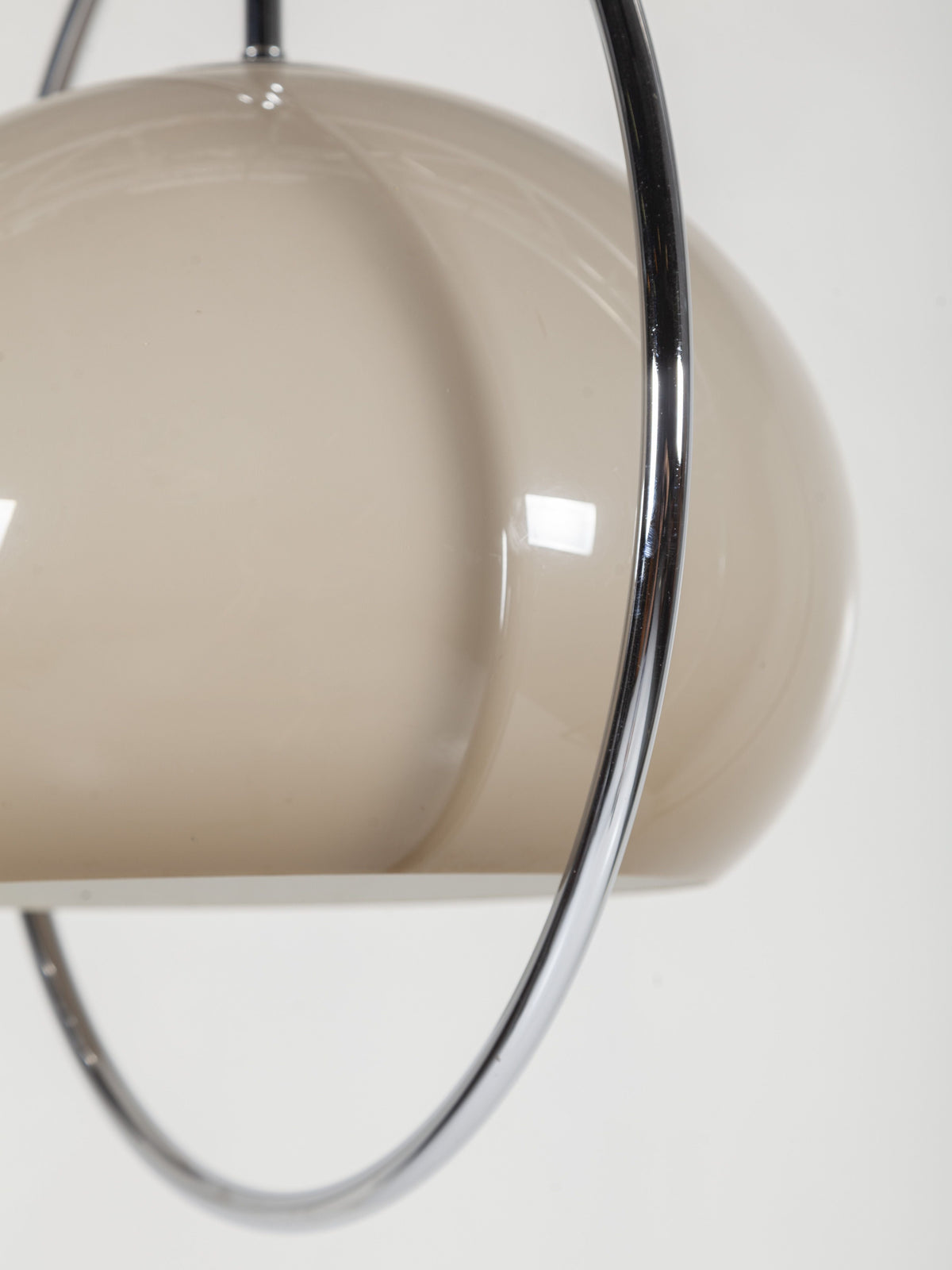 Caramel Dome Chrome Pendant Lamp