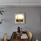 Caramel Dome Chrome Pendant Lamp