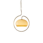 Caramel Dome Chrome Pendant Lamp