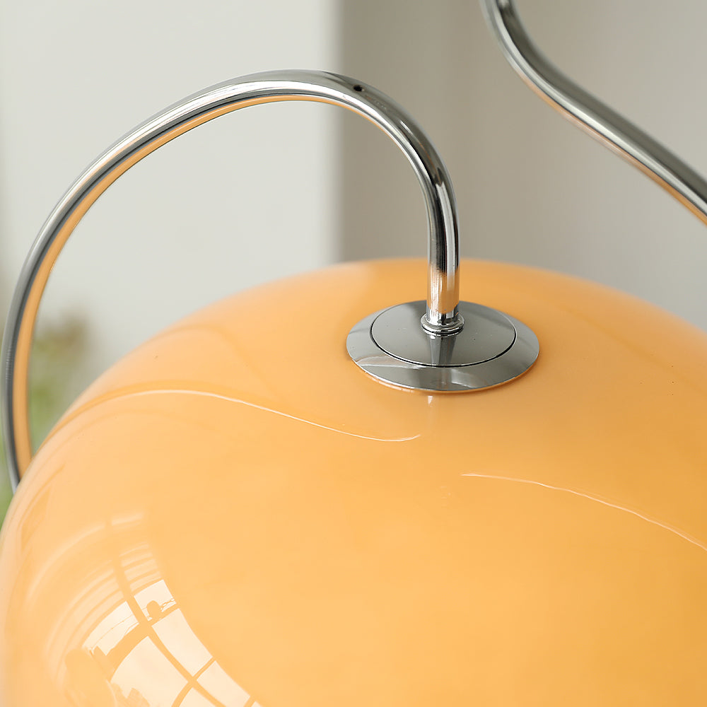 Caramel Dome Chrome Pendant Lamp