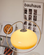Caramel Dome Chrome Pendant Lamp
