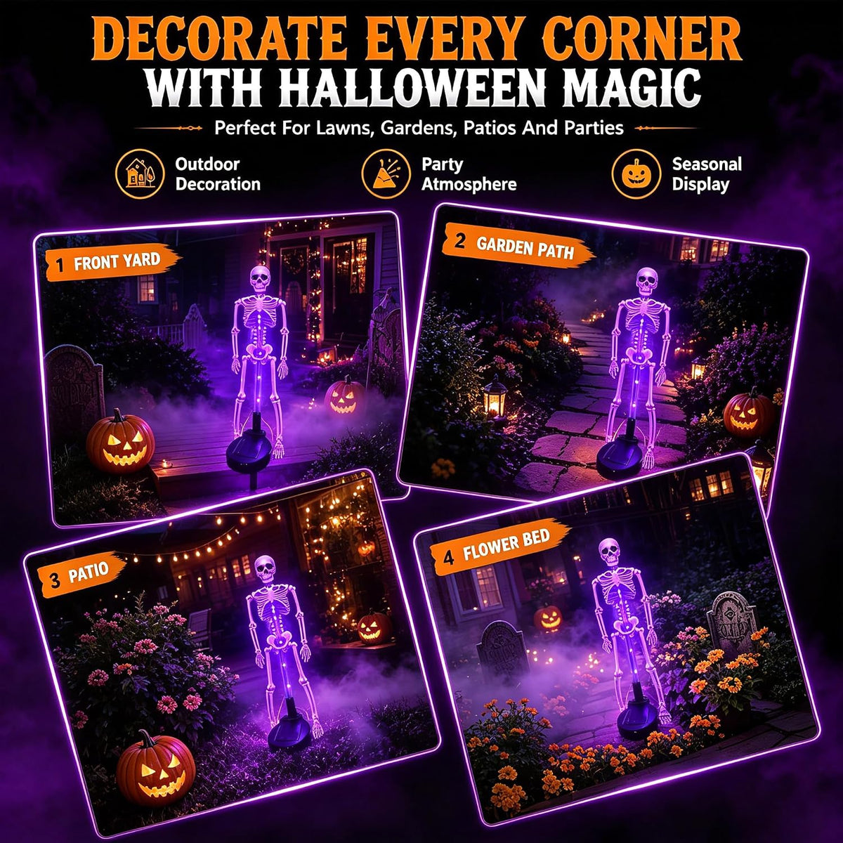 Solar LED Skeleton Stake Lights