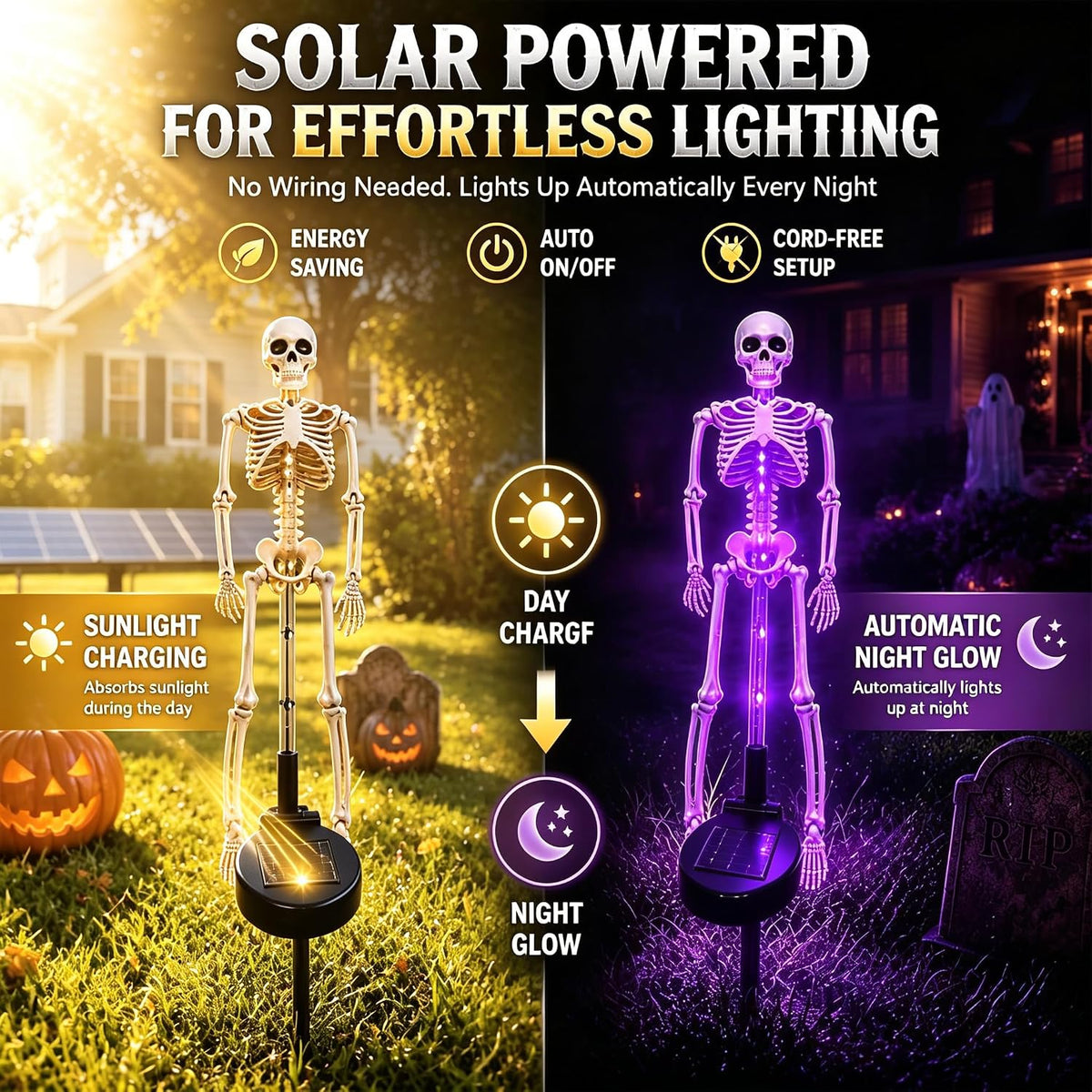 Solar LED Skeleton Stake Lights