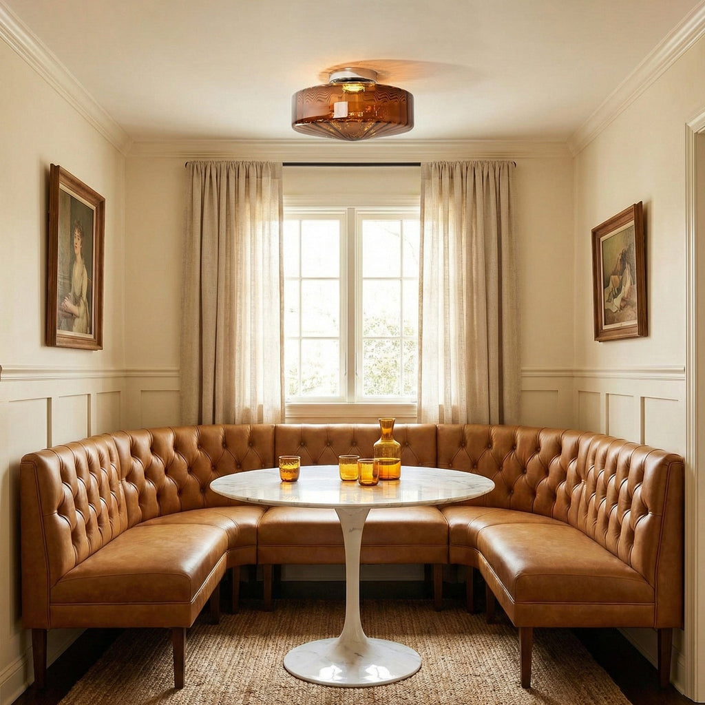 Hasos Ribbed Glass Ceiling Light