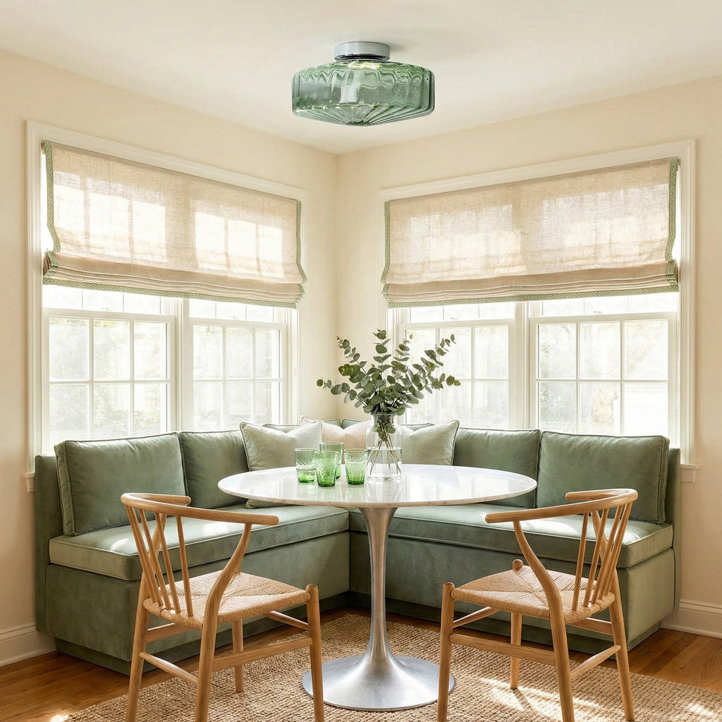 Hasos Ribbed Glass Ceiling Light