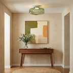 Hasos Ribbed Glass Ceiling Light