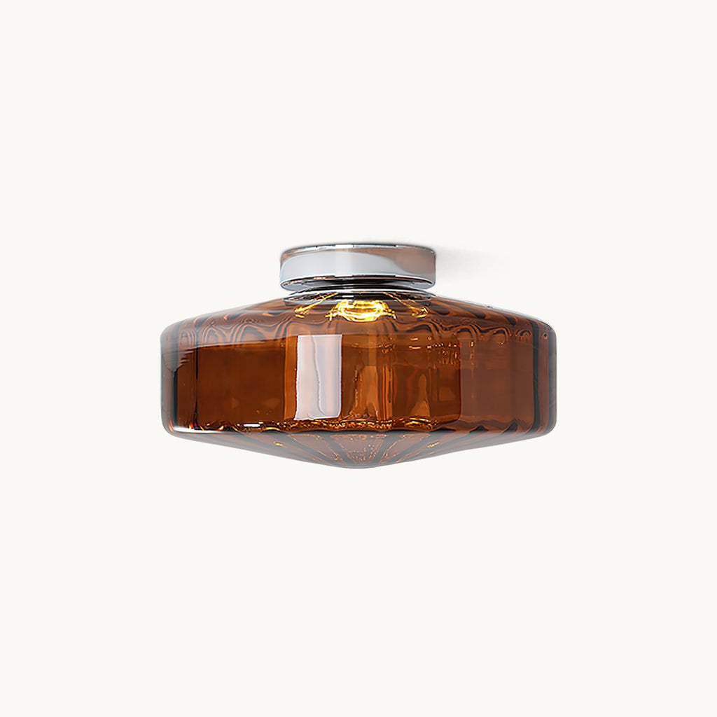 Hasos Ribbed Glass Ceiling Light