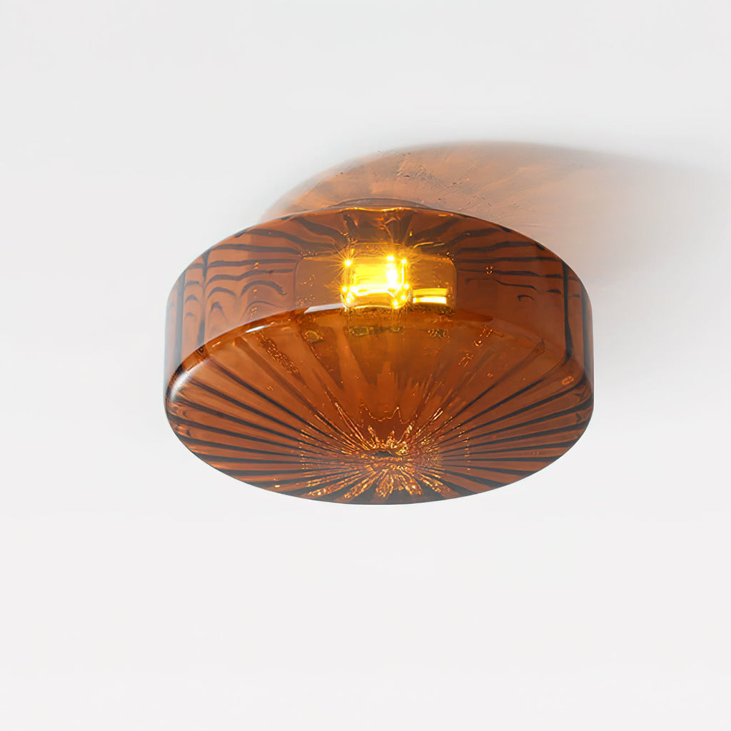 Hasos Ribbed Glass Ceiling Light