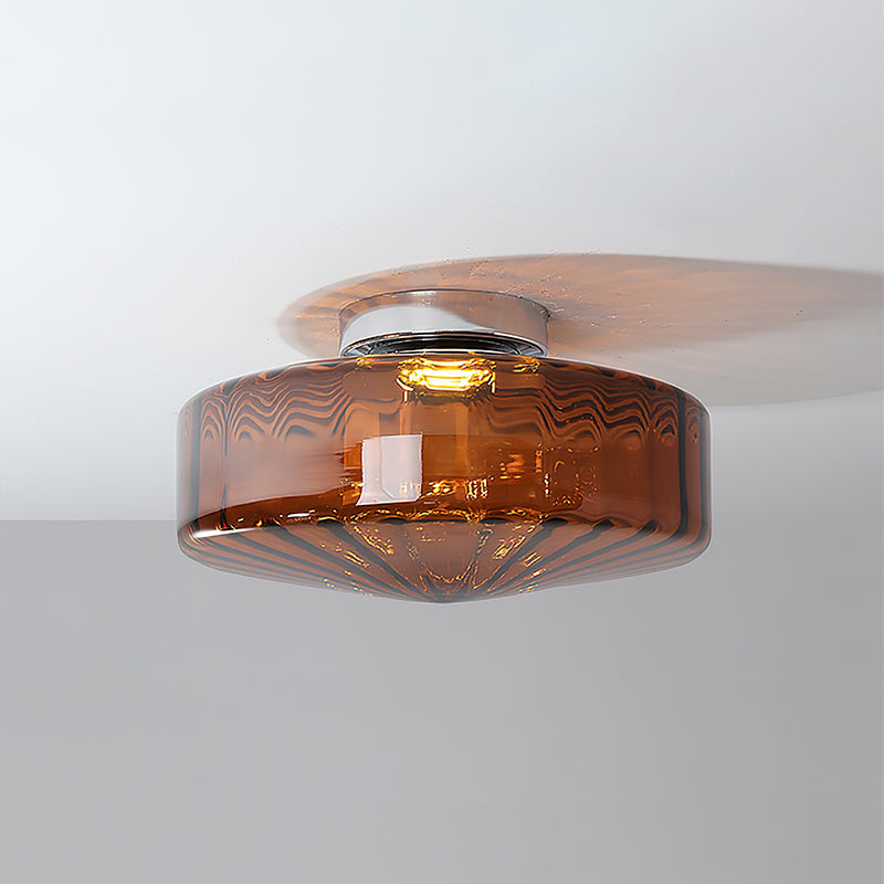 Hasos Ribbed Glass Ceiling Light
