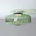 Hasos Ribbed Glass Ceiling Light
