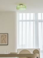 Hasos Ribbed Glass Ceiling Light