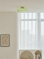 Hasos Ribbed Glass Ceiling Light