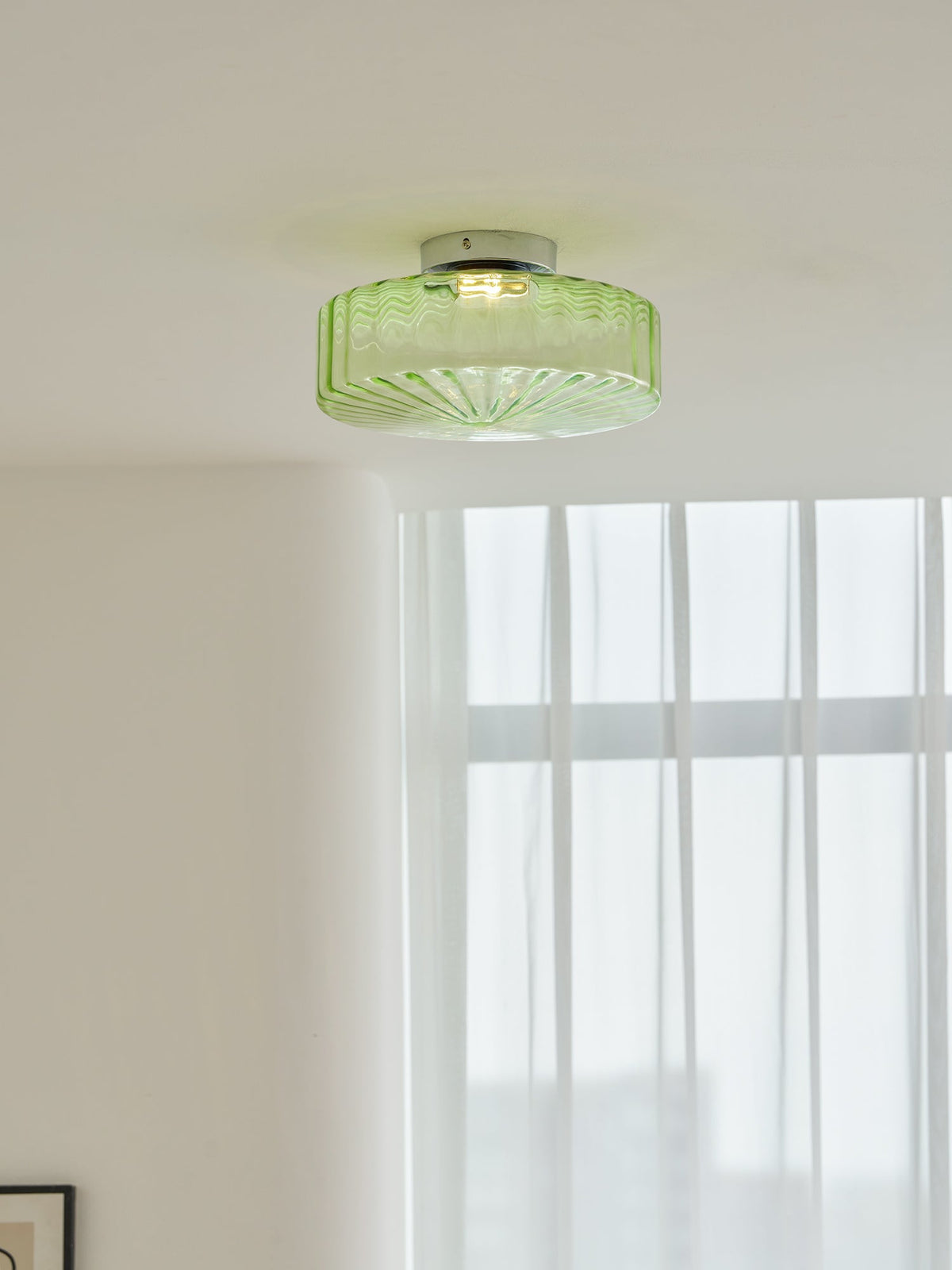 Hasos Ribbed Glass Ceiling Light