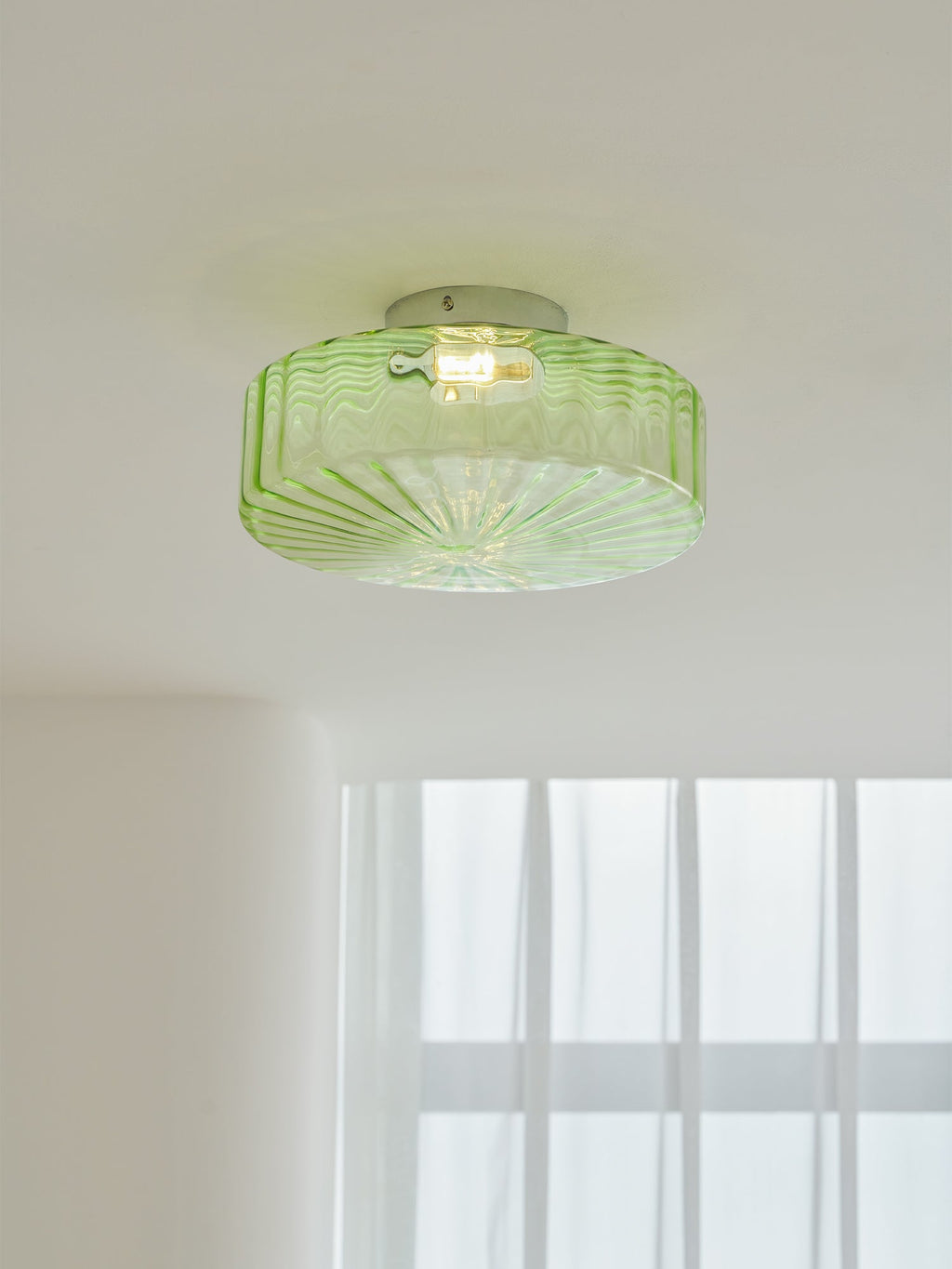 Hasos Ribbed Glass Ceiling Light