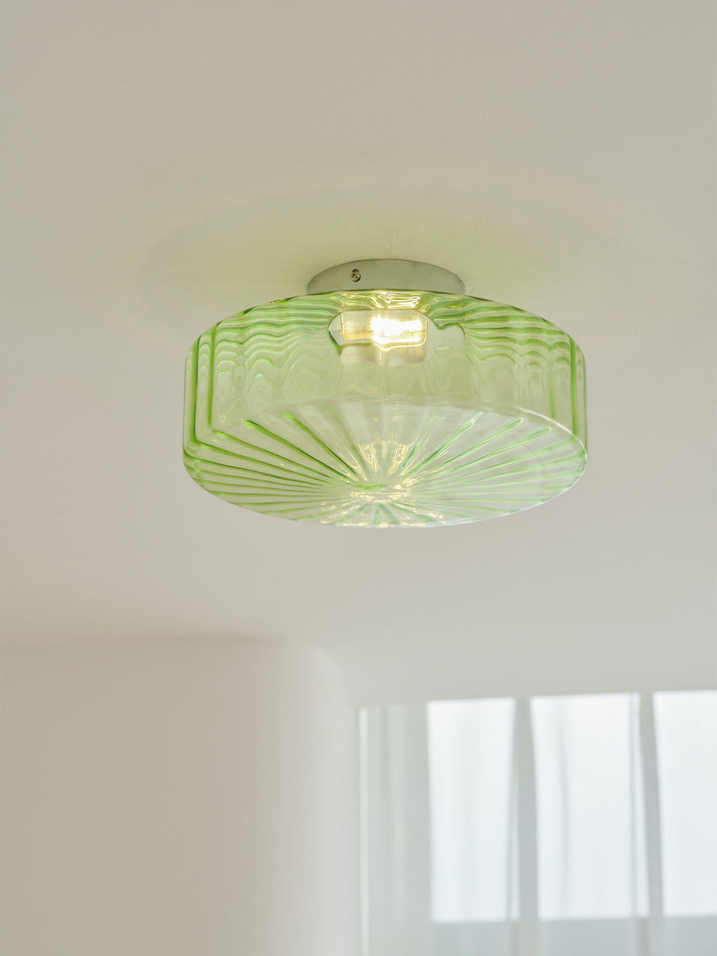 Hasos Ribbed Glass Ceiling Light