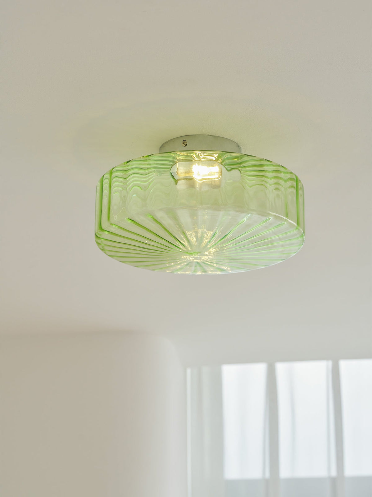 Hasos Ribbed Glass Ceiling Light