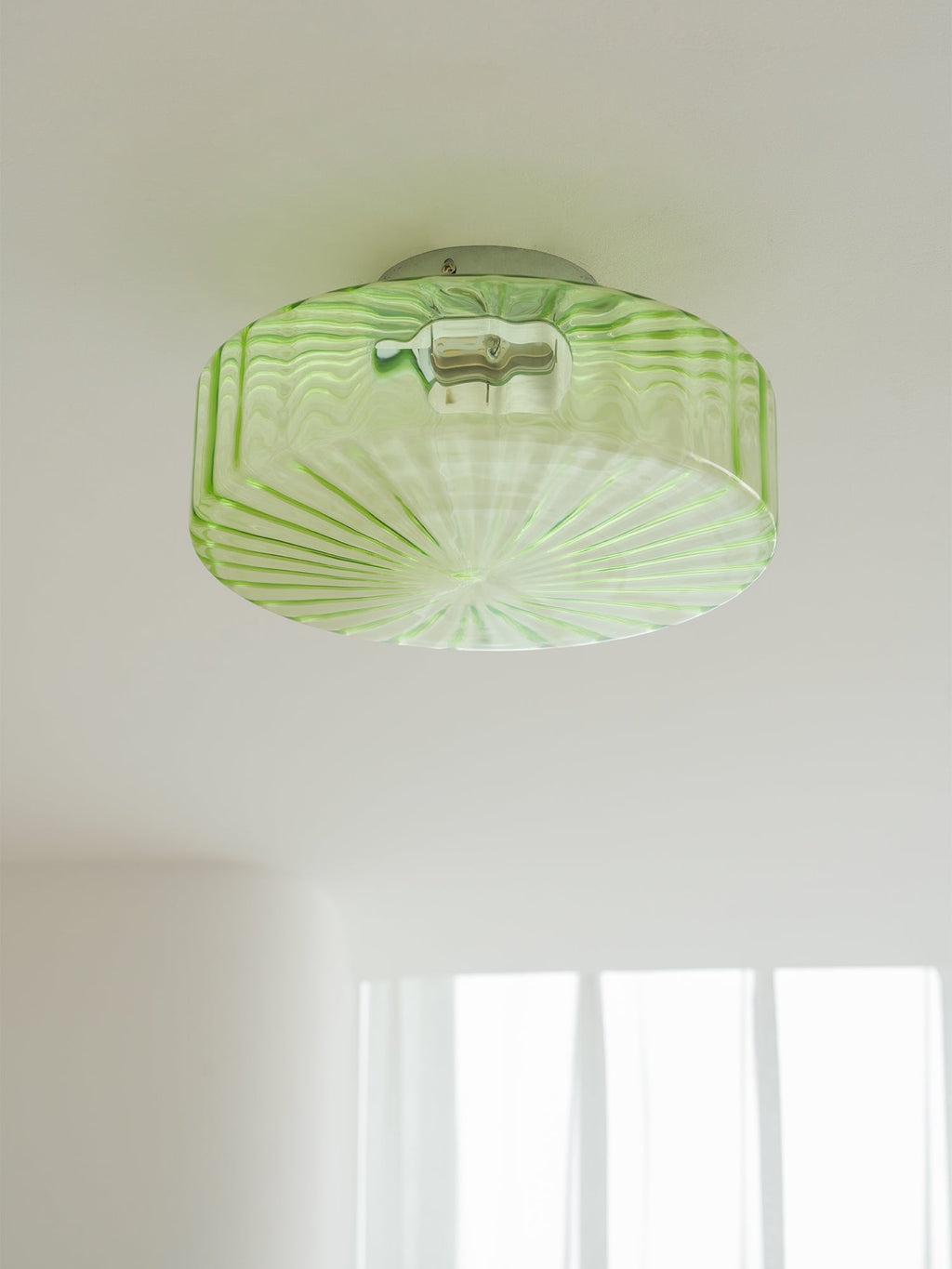 Hasos Ribbed Glass Ceiling Light