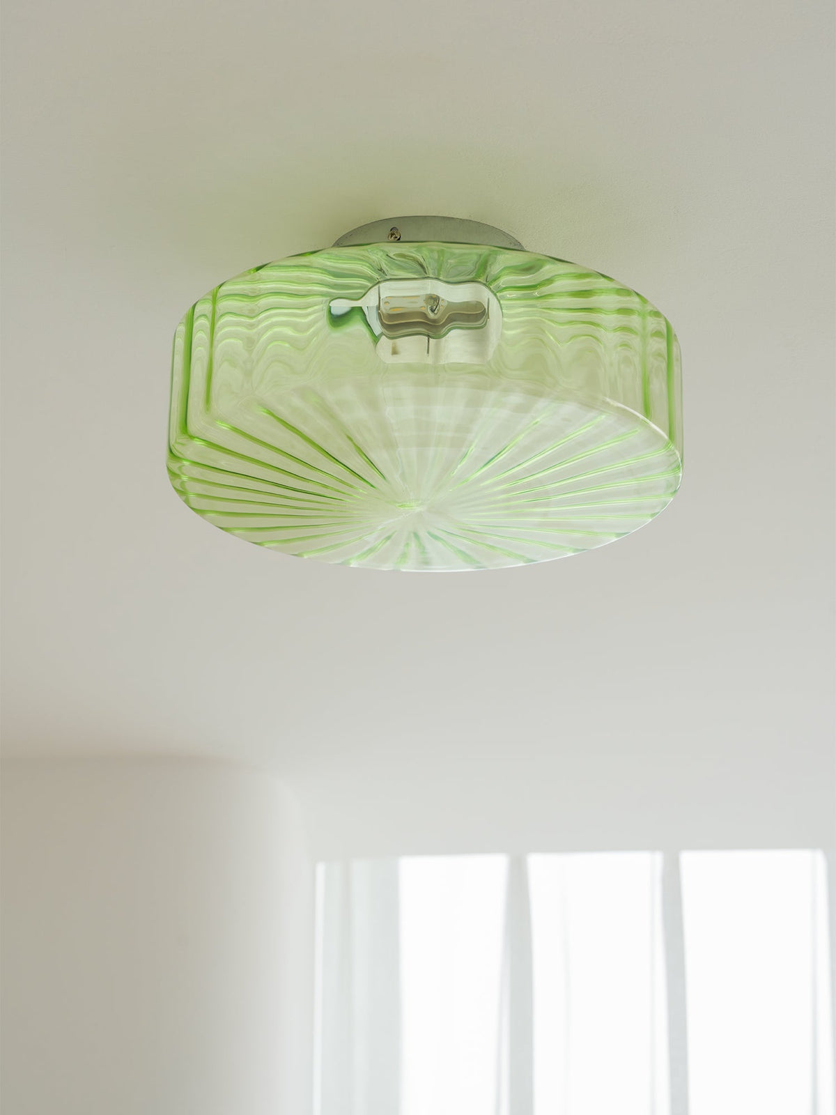 Hasos Ribbed Glass Ceiling Light