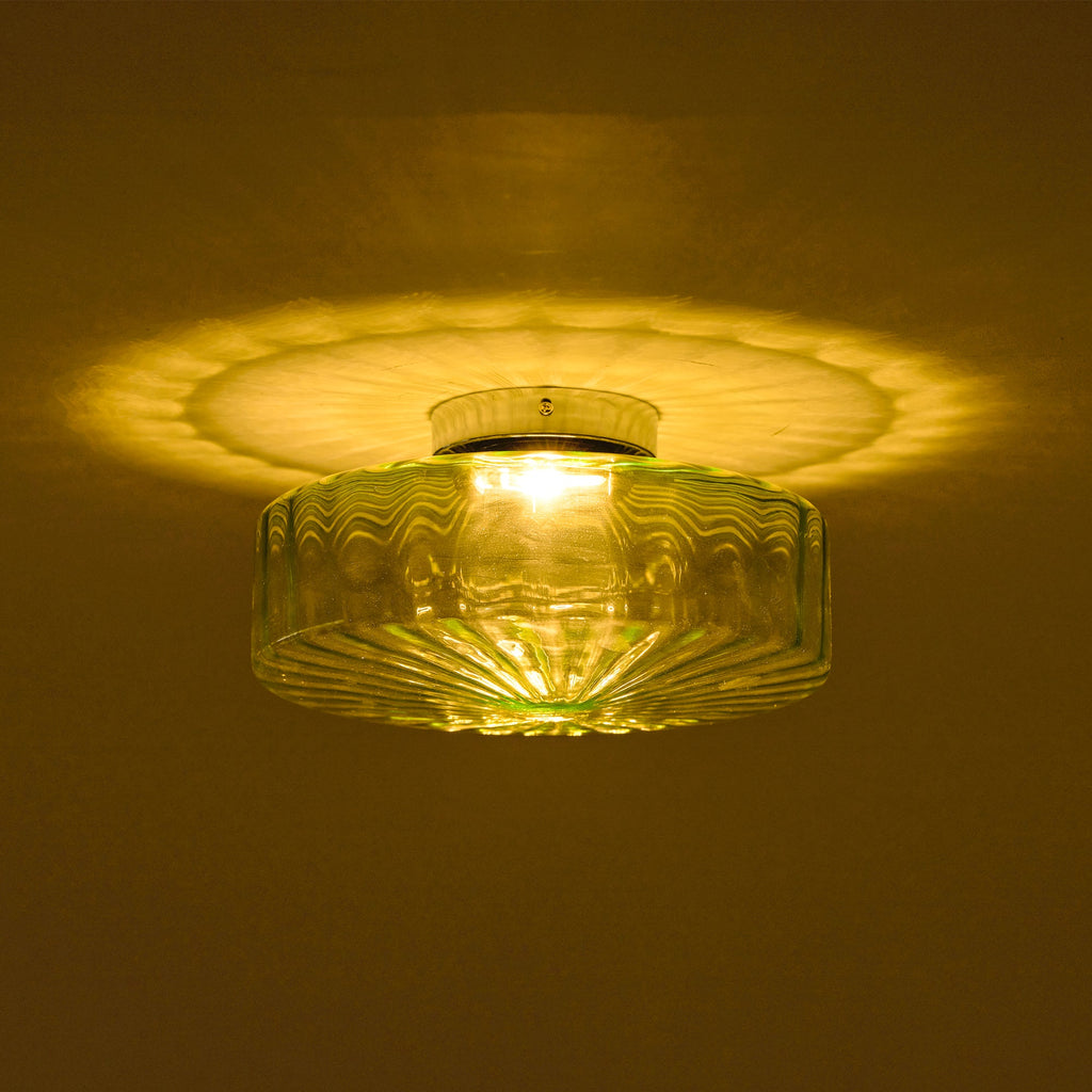 Hasos Ribbed Glass Ceiling Light
