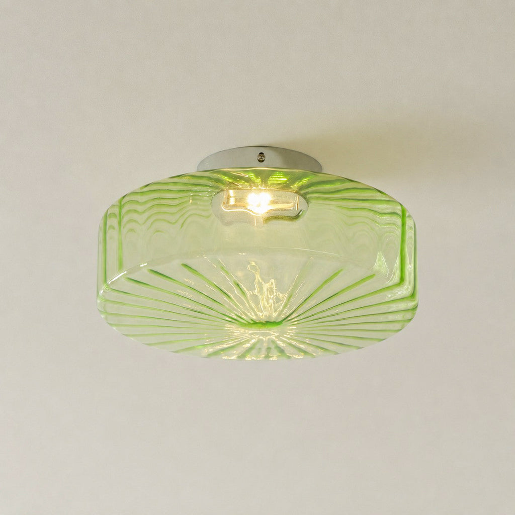 Hasos Ribbed Glass Ceiling Light