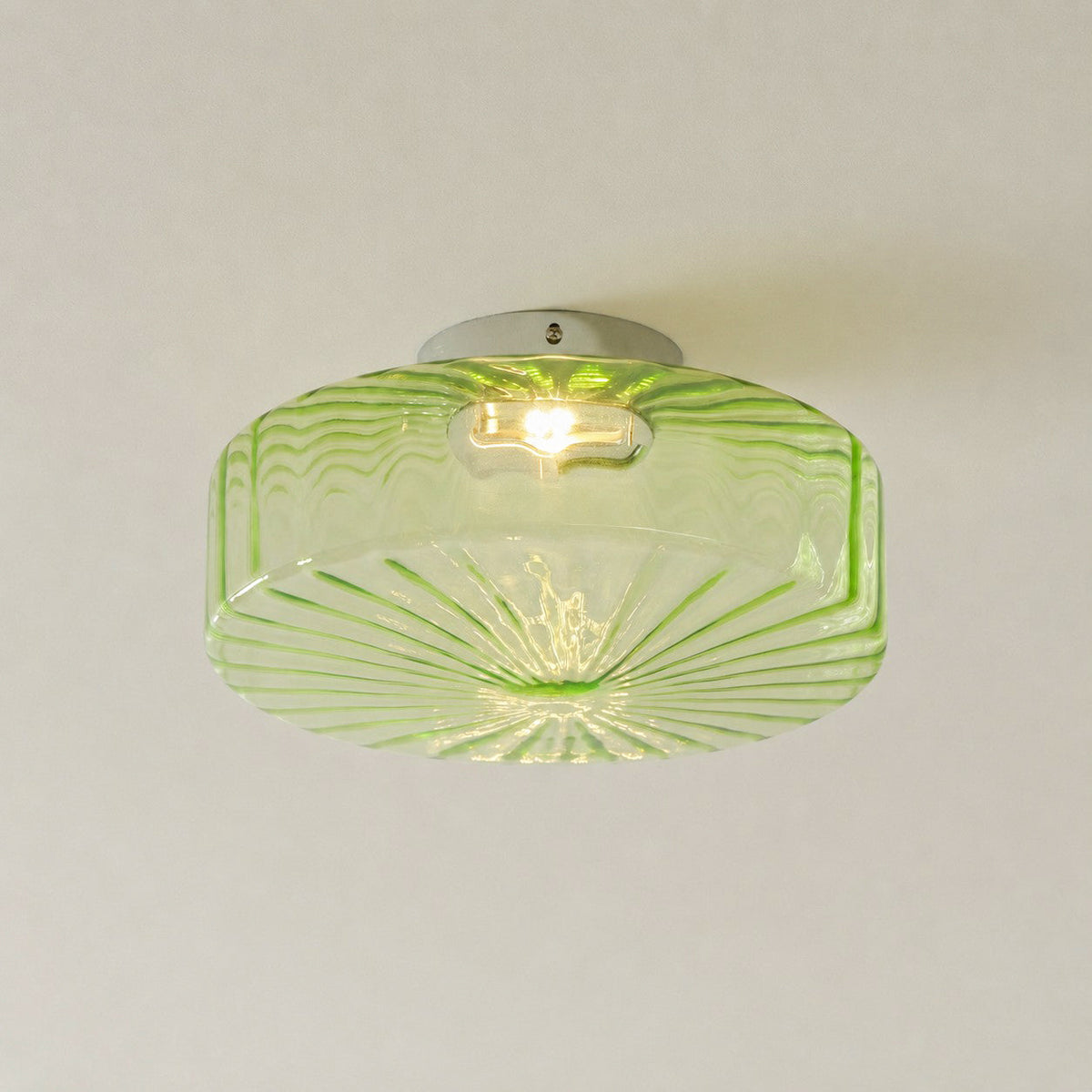 Hasos Ribbed Glass Ceiling Light