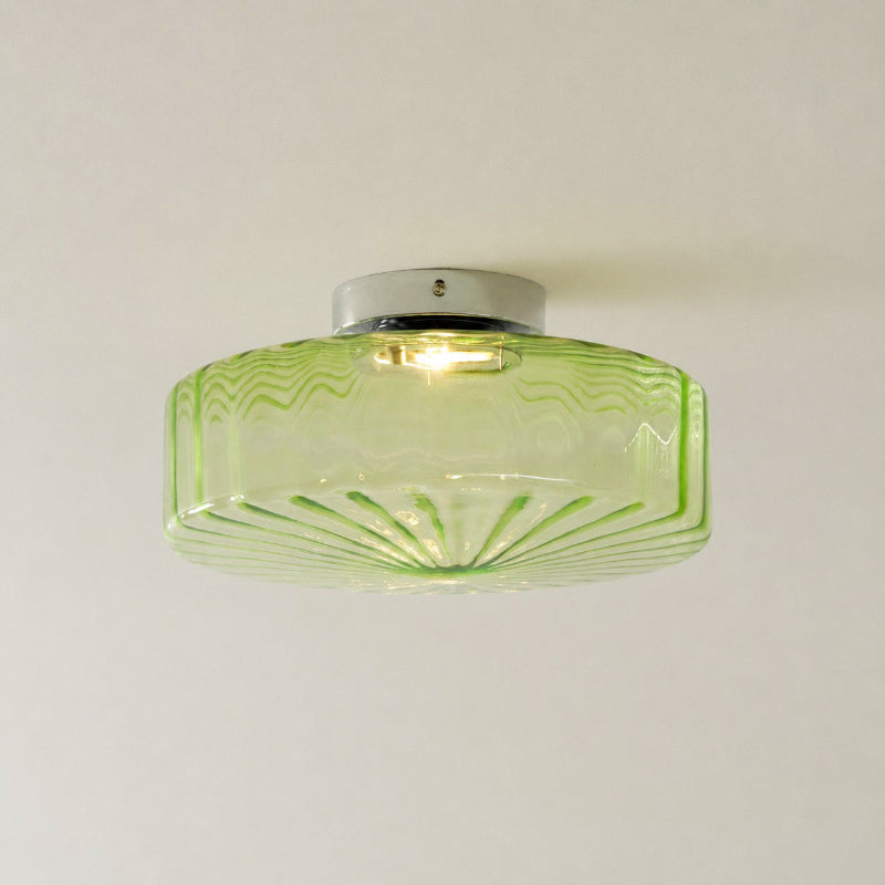 Hasos Ribbed Glass Ceiling Light