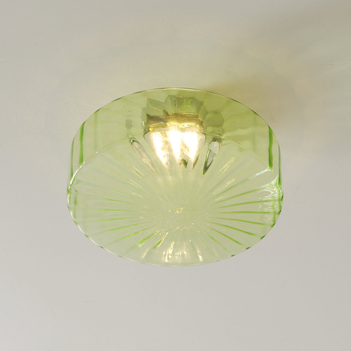 Hasos Ribbed Glass Ceiling Light