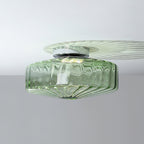 Hasos Ribbed Glass Ceiling Light