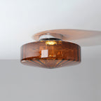 Hasos Ribbed Glass Ceiling Light