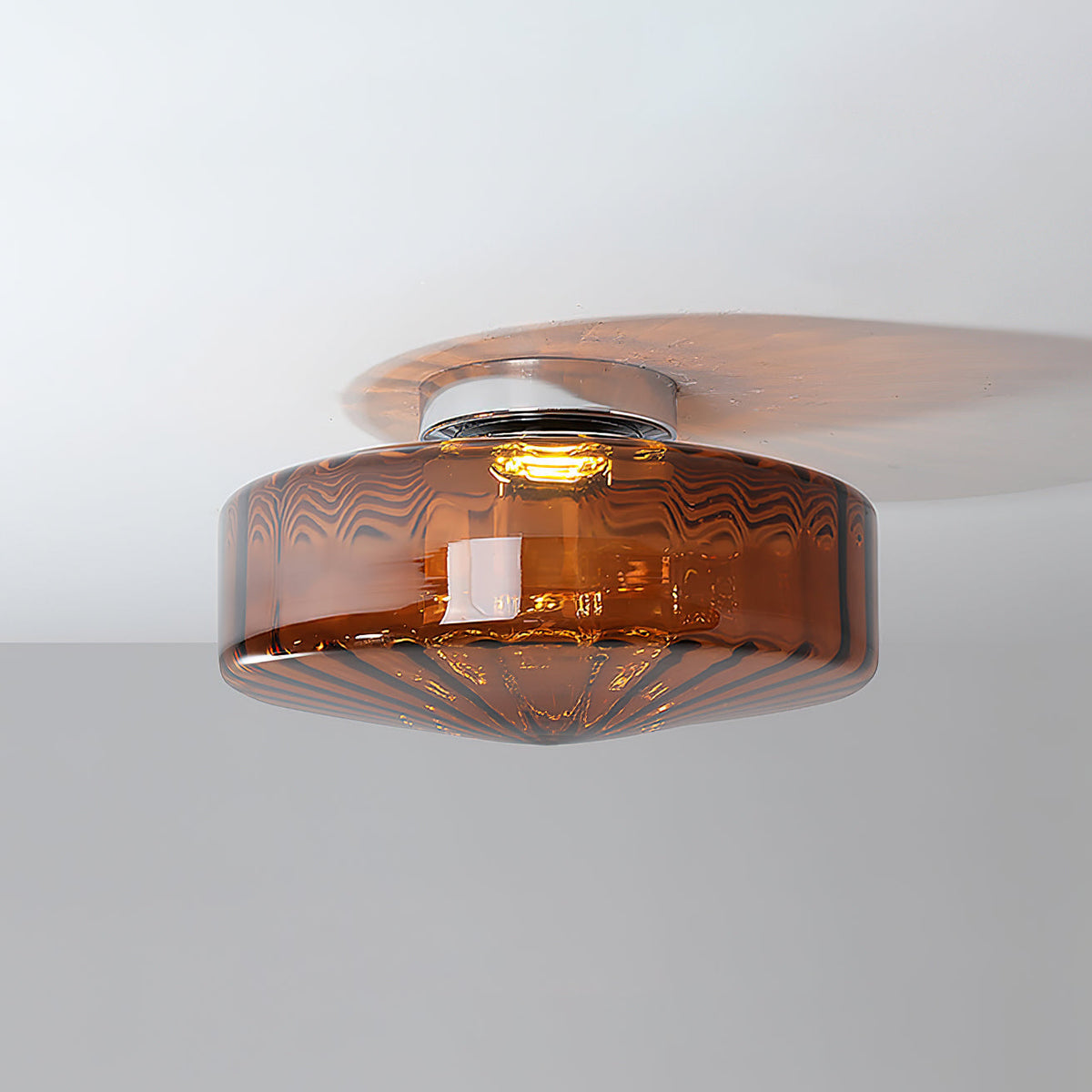Hasos Ribbed Glass Ceiling Light