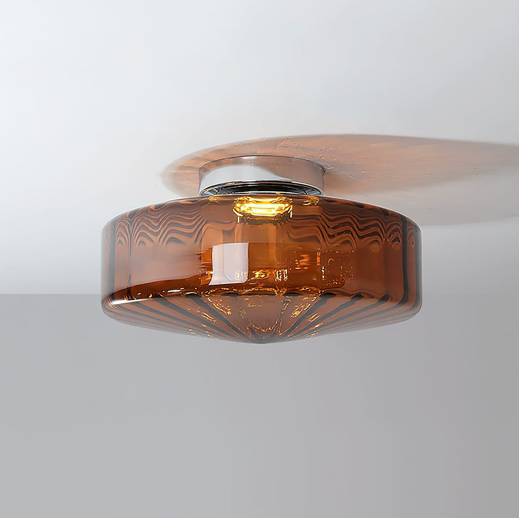 Hasos Ribbed Glass Ceiling Light