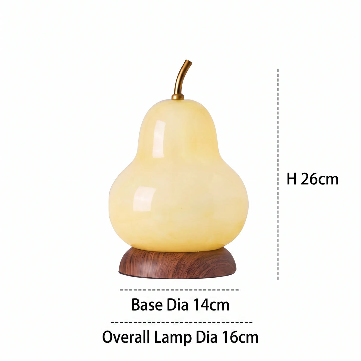 Pear Glass Table Lamp