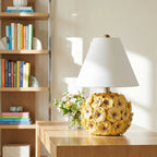 Isolde Floral Linen Table Lamp