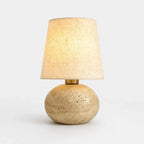 Jovita Travertine Ball Table Lamp