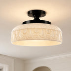 Jules Textured Glass Disc Ceiling Light