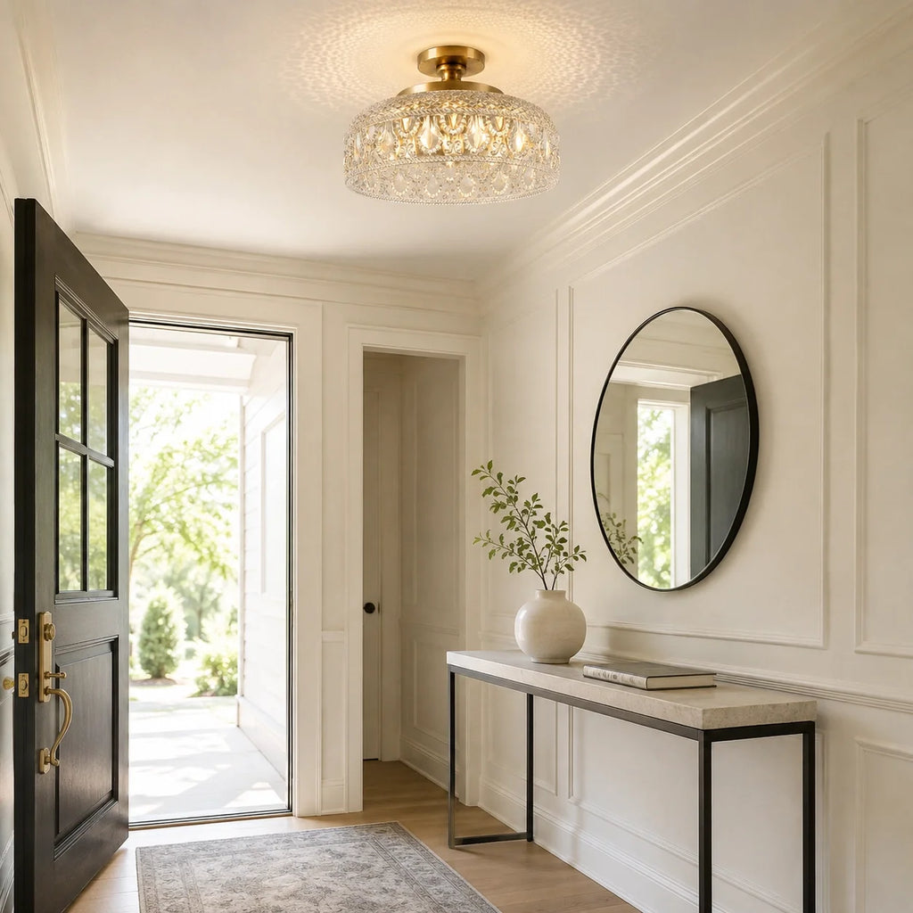 Jules Textured Glass Disc Ceiling Light