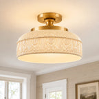 Jules Textured Glass Disc Ceiling Light