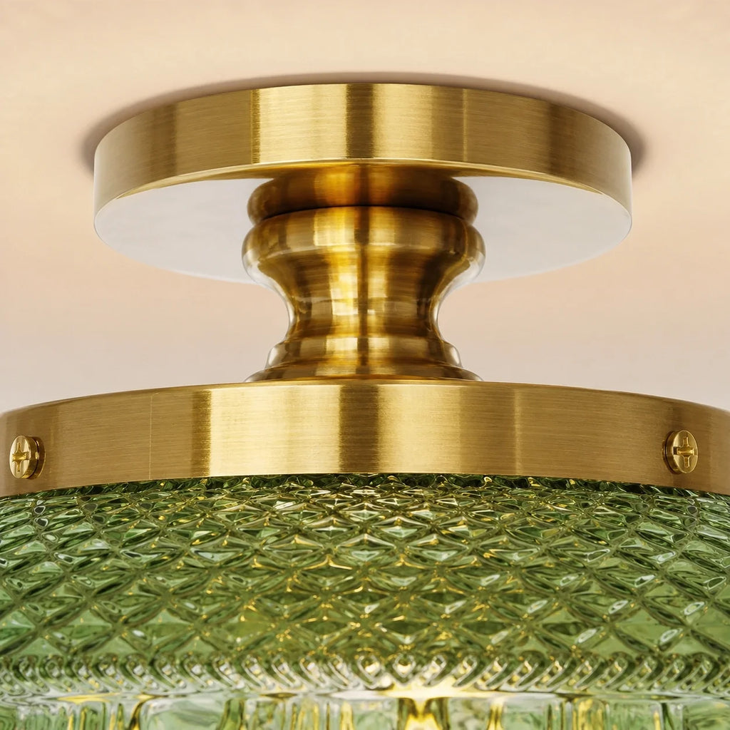 Jules Textured Glass Disc Ceiling Light