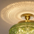 Jules Textured Glass Disc Ceiling Light