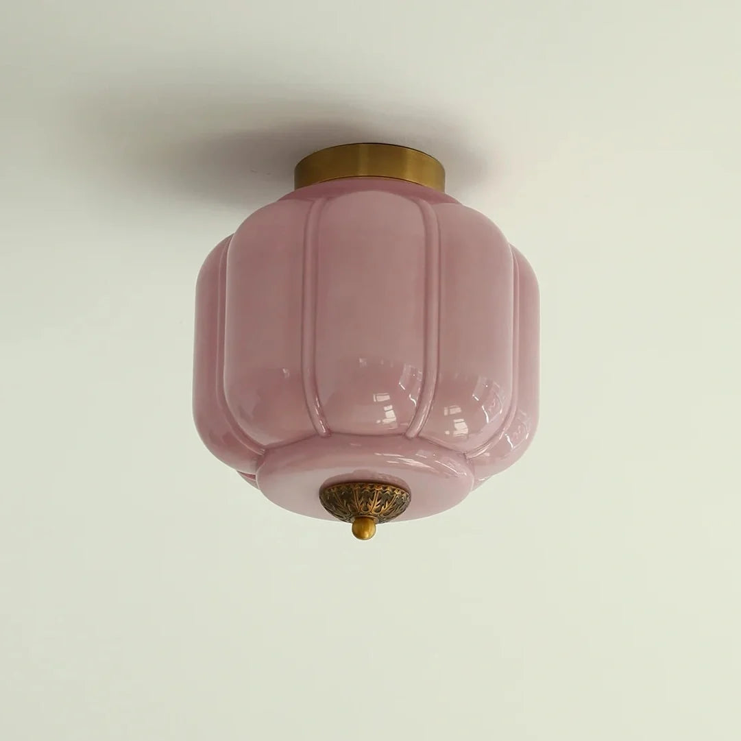 Karen Vintage Glass Lantern Ceiling Light