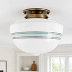 Kyran Vintage Bowl Glass Ceiling Light