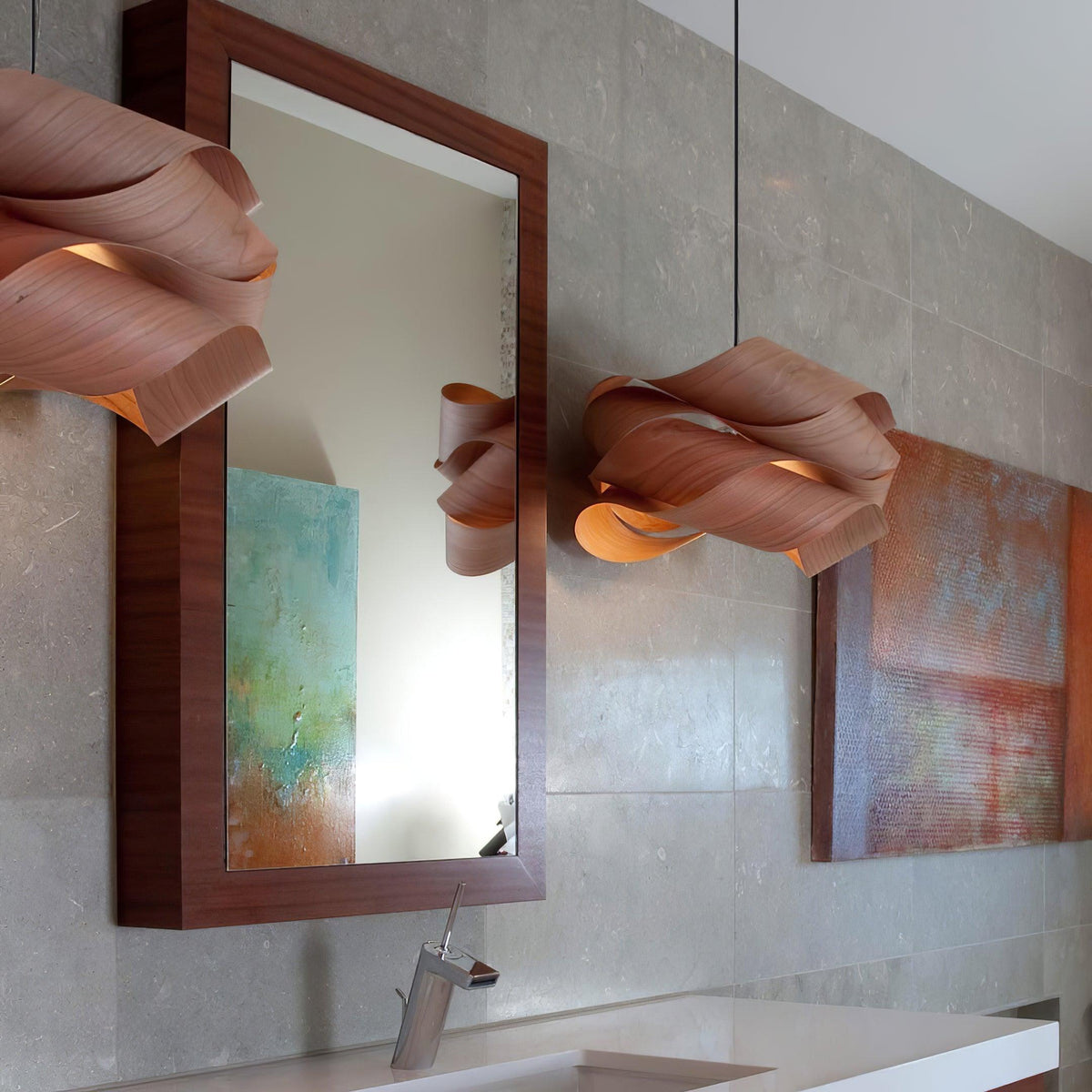 Modern Wood Pendant Light