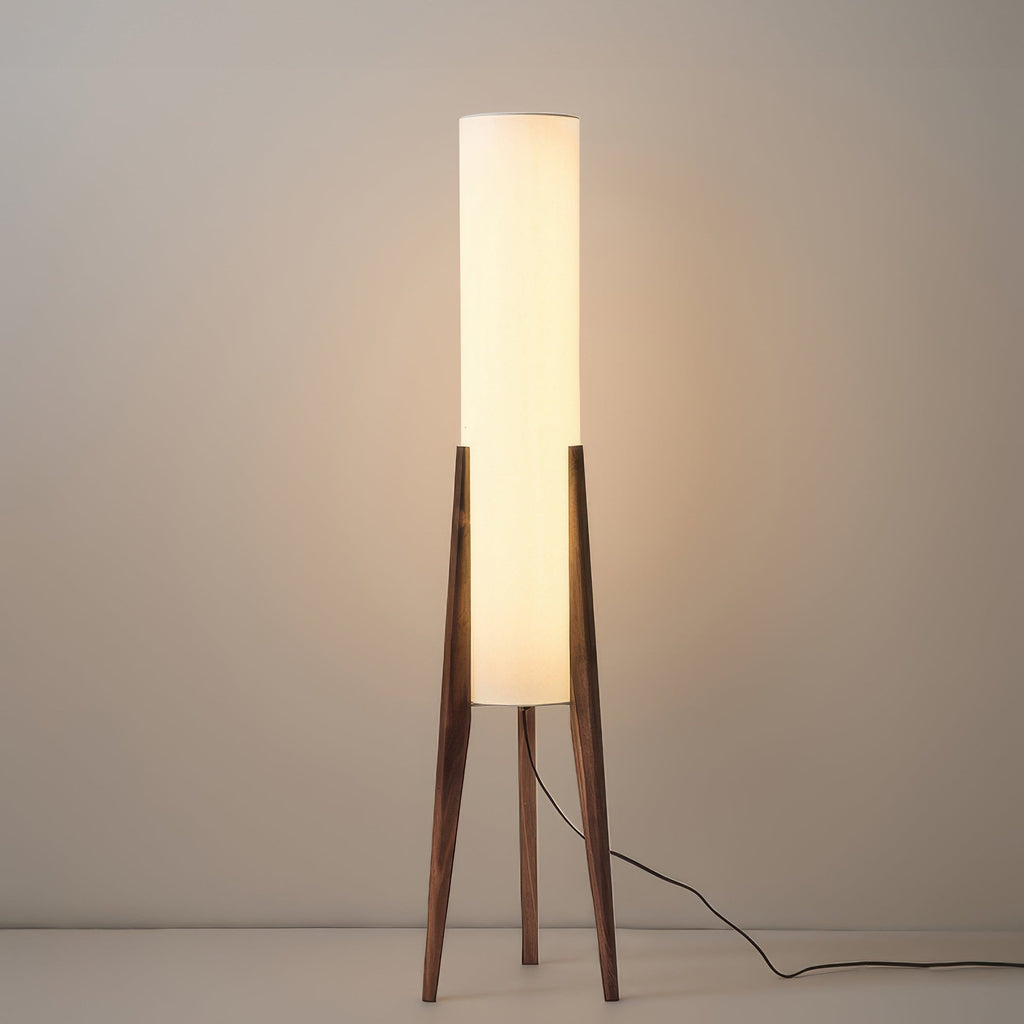 Walnut Wood Floor Lamp