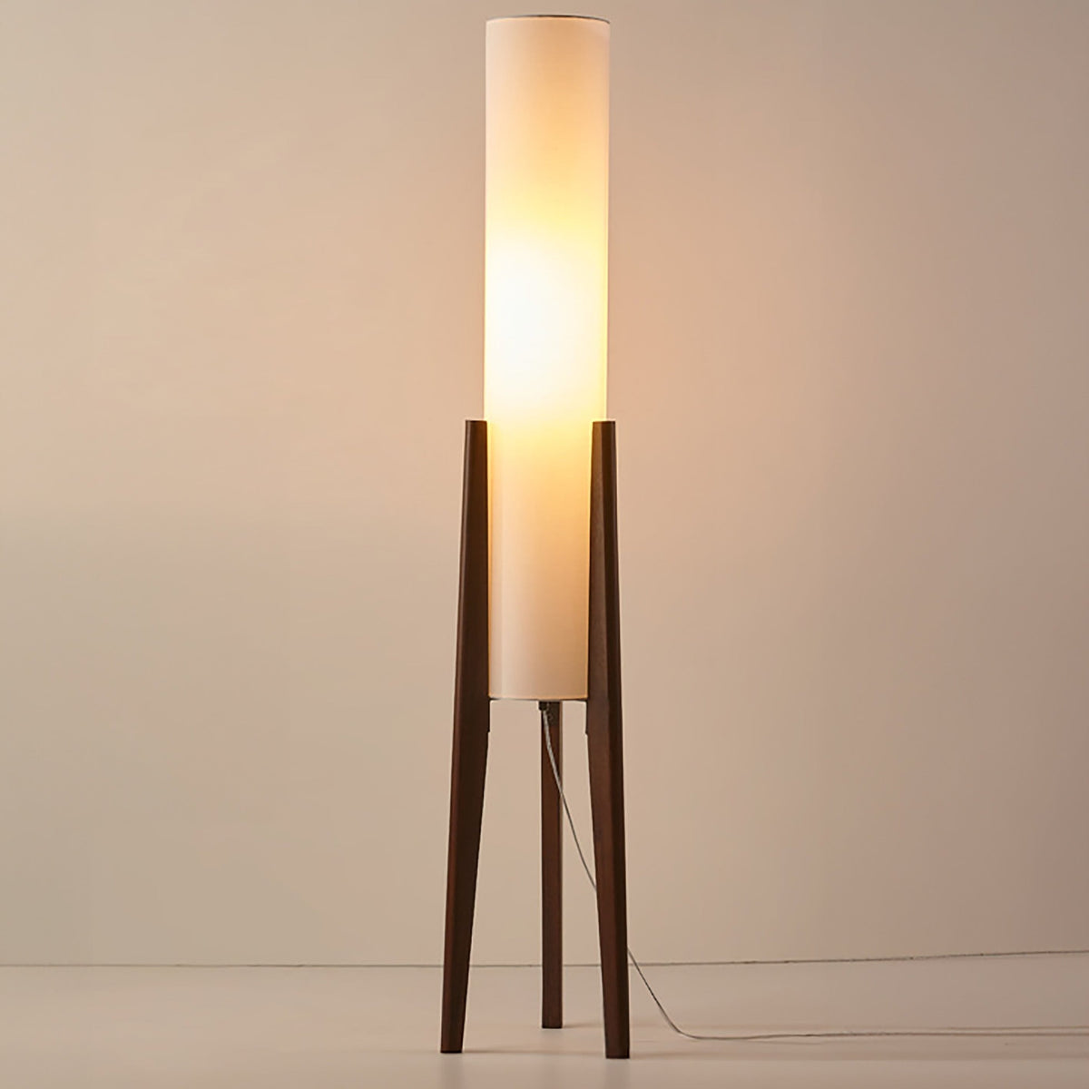 Walnut Wood Floor Lamp